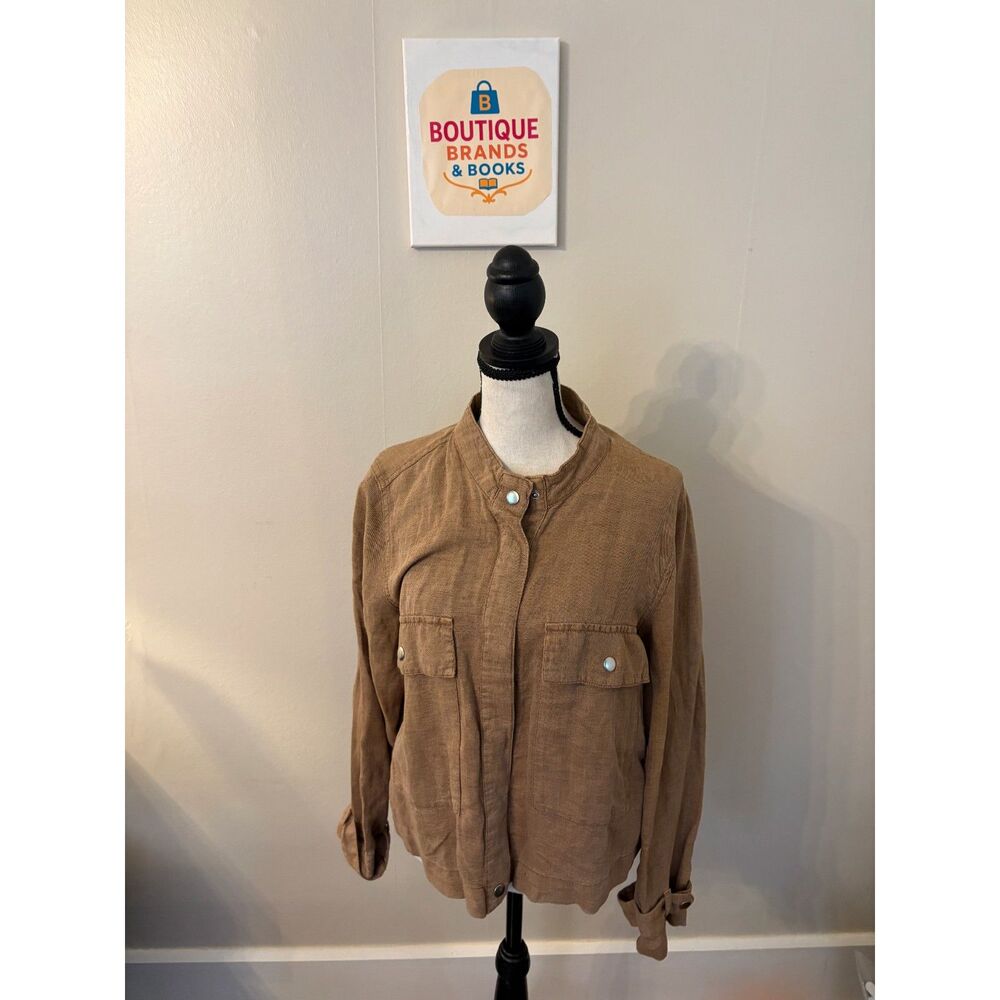 Nicole Miller New York Tan Utility Jacket Size M